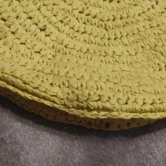 NWT IMO Vegan Natural Crochet Handbag Butter Yellow - Picture 6 of 6